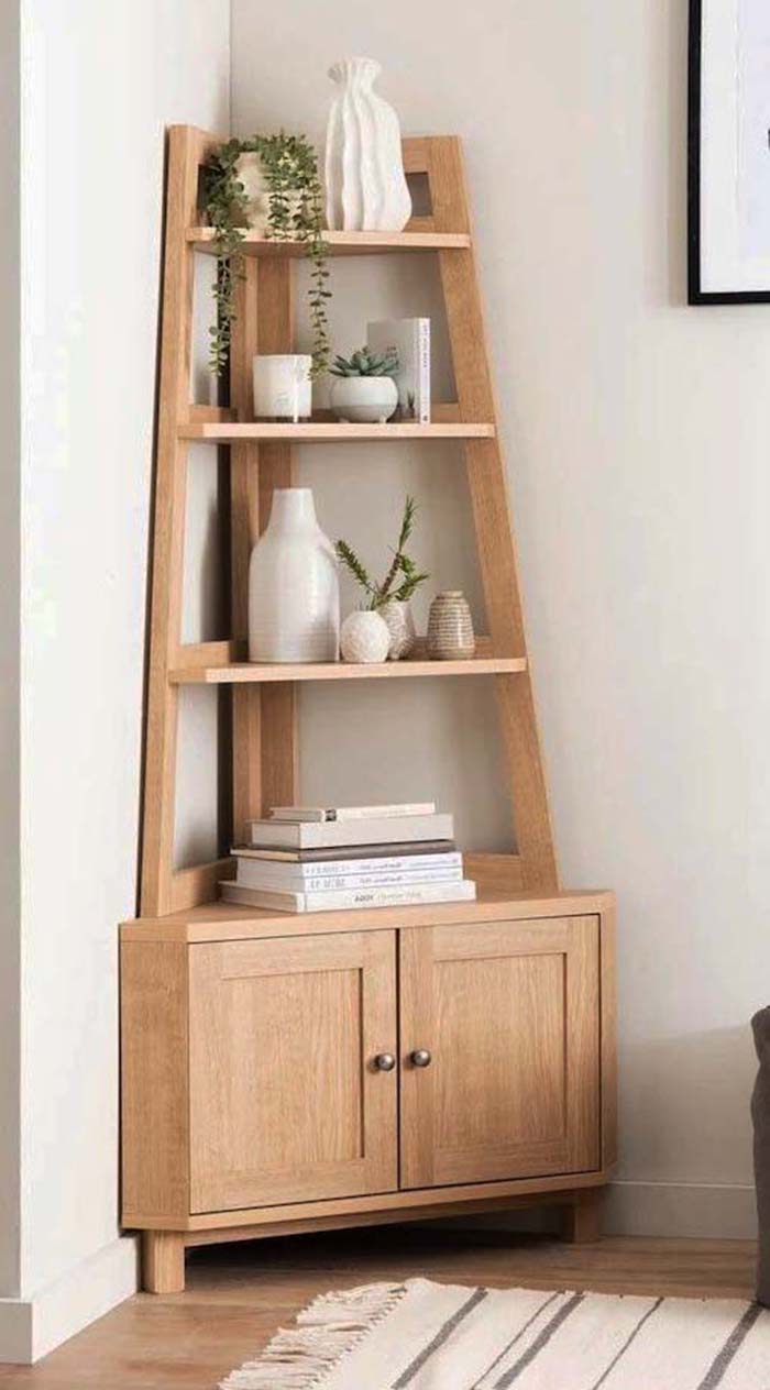 Mẫu kệ góc tường hiện đại